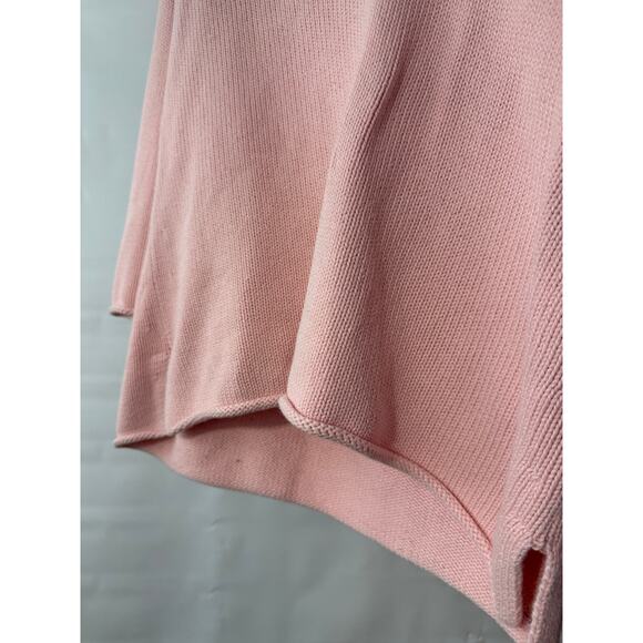 Women's 100% Cotton J. Jill Pink Knit Sweater Size M Medium  V Neck Long Sleeve - Picture 5 of 5
